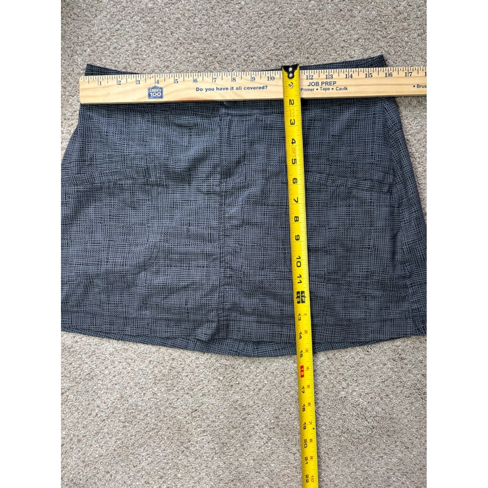 prAna Women's Athletic Skort Size 4 Geometric Pattern Gray Stretch Pockets - Picture 7 of 7